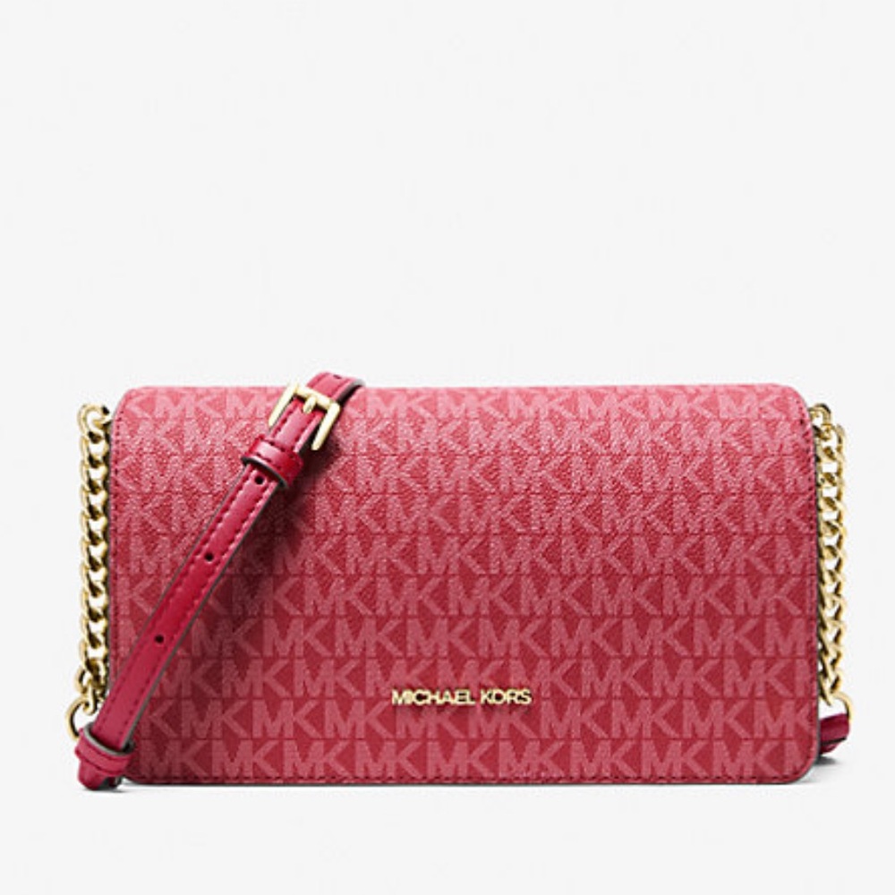 MICHAEL KORS Jet Set Signature Logo Crossbody Bag
Dark Raspberry 
NWT - Picture 3 of 16